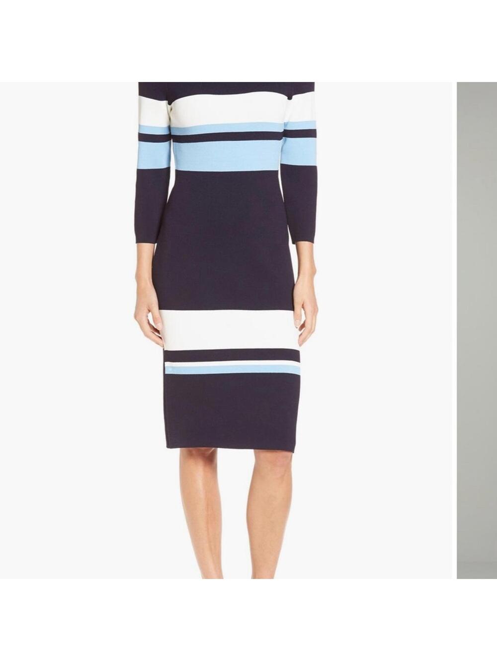 Vince Camuto Navy Blue Striped Sweater Dress - Size Large [COPY]